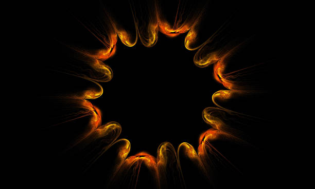 istock abstract fractal in the form of a fire flower 961565896