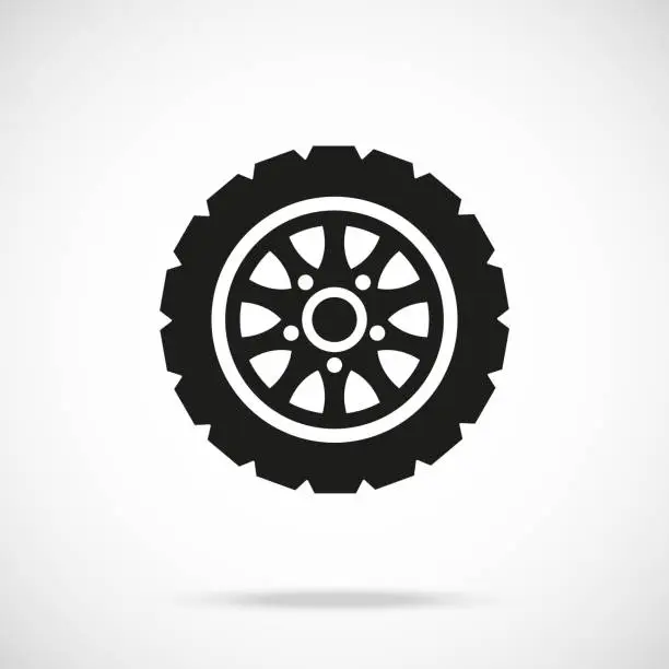 Vector illustration of Tire icon. Car wheel. Vector icon