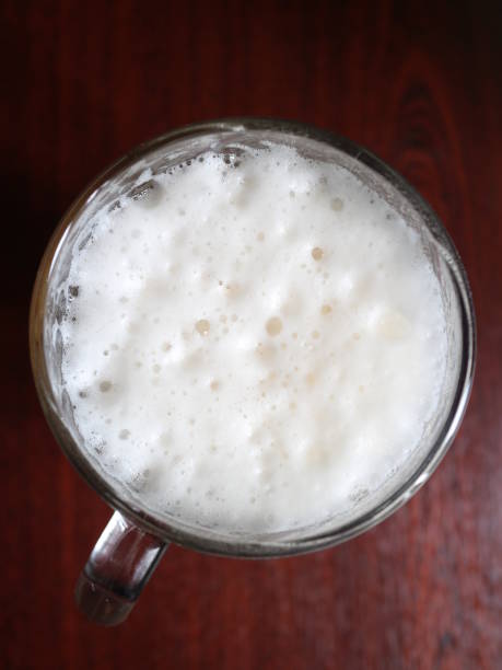 beer froth close-up