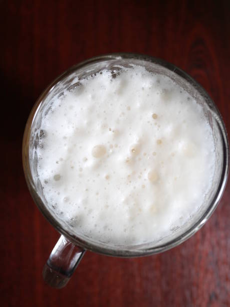 beer froth close-up