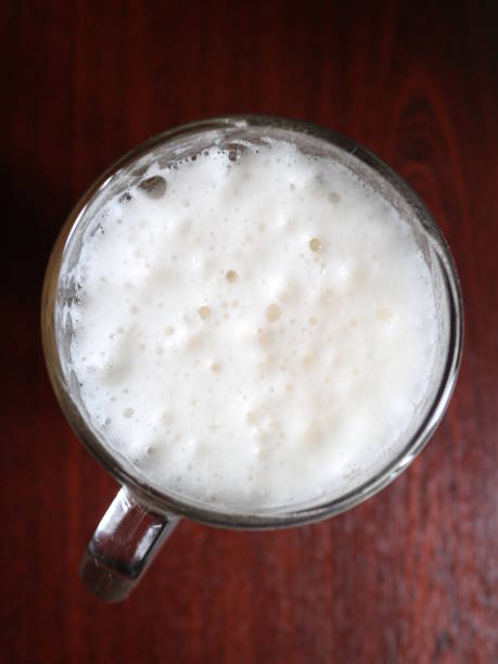 beer froth close-up