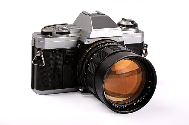 istock Old, retro, vintage  camera over white with clipping path 96157248