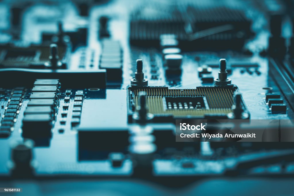 Blue Format Computor Core Computer Board Chip Circuit Cpu Core Blue Technology Background Or ...