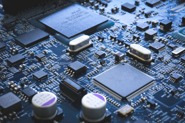istock Electronic circuit board semiconductor and motherboard hardware digital concept industry technology background computer server 961581260