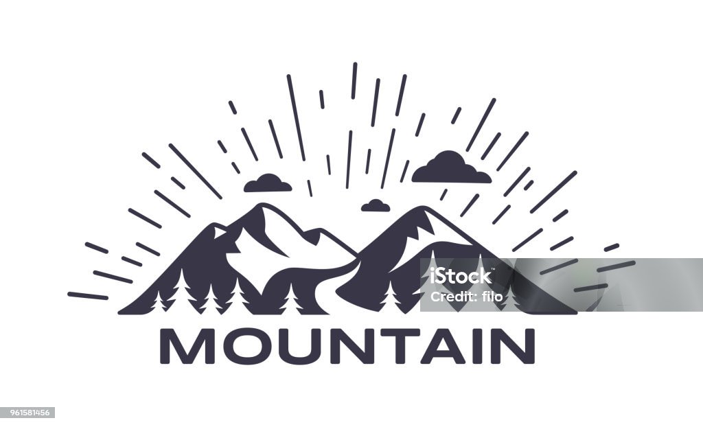 Mountain Symbol Mountain symbol background illustration. Mountain stock vector