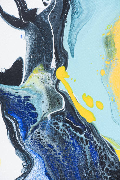 istock yellow and blue creative painting as abstract background 961581670