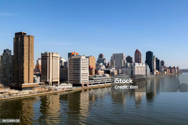 Buildings On The East River Shore Manhattan New York Stock Photo - Download Image Now