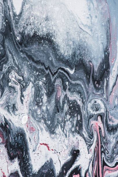 istock Abstract texture with grey and white oil painting 961588684