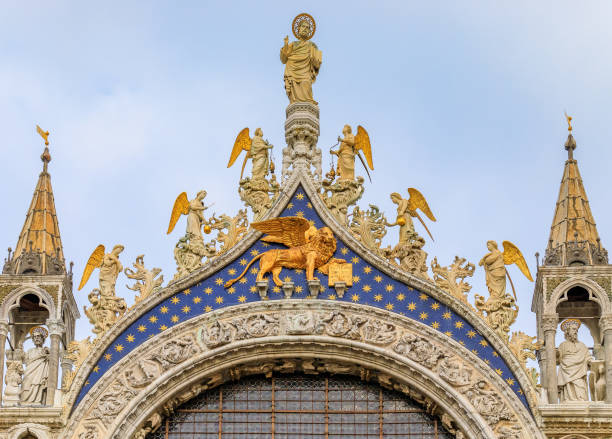 istock Facade of Saint Mark's Basilica on Saint Mark's square in Venice Italy 961590056