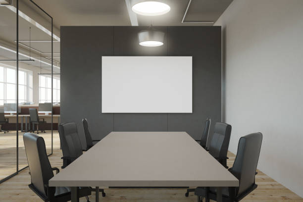 istock Modern meeting room with poster 961590180