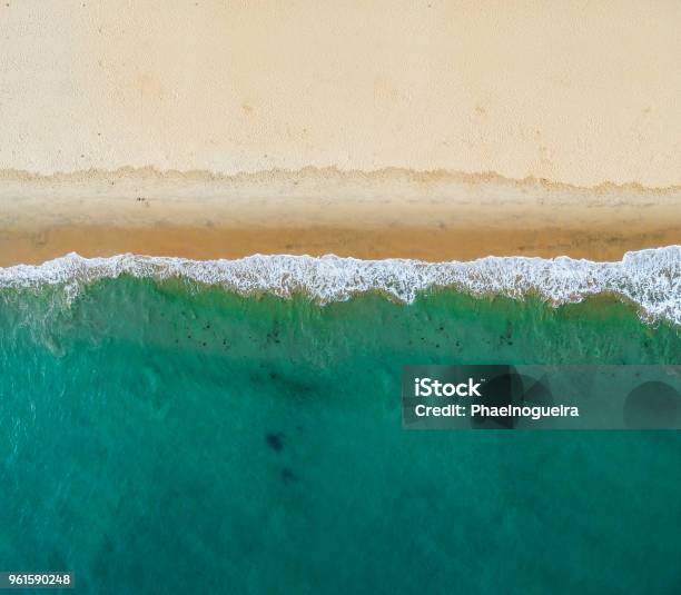 Vista Aerea Della Spiaggia - Fotografie stock e altre immagini di Spiaggia - Spiaggia, Veduta aerea, Mare