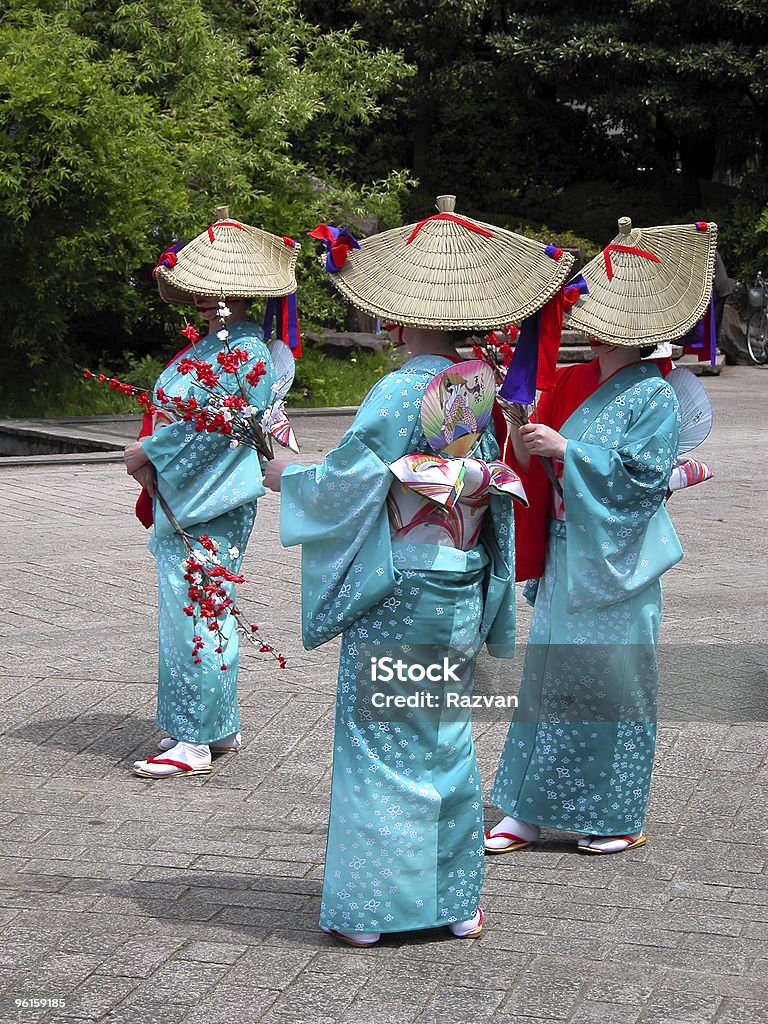 Gruppo femminile giapponese - Foto stock royalty-free di Festival tradizionale