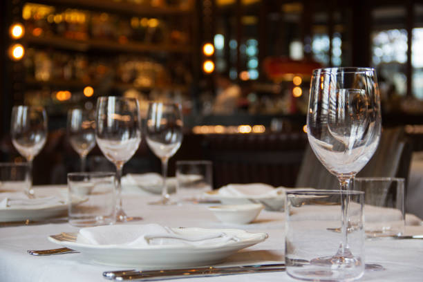 Luxury Table setting for party, Christmas, holidays and weddings