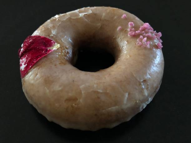 istock Fresh Gourmet Donut with Rose Petal 961606394