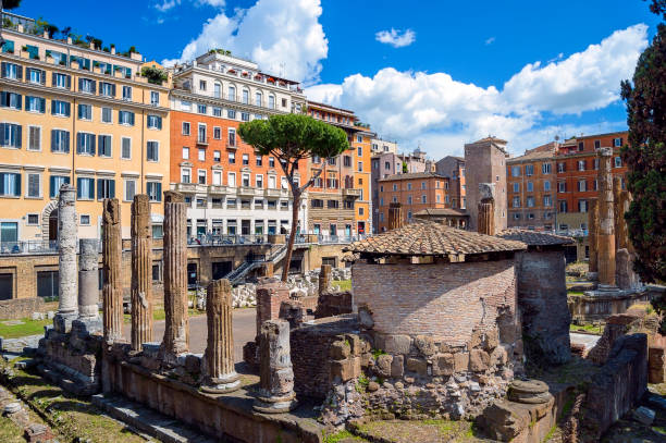 Largo di Torre Argentina. Ancient ruins in Rome, Italy