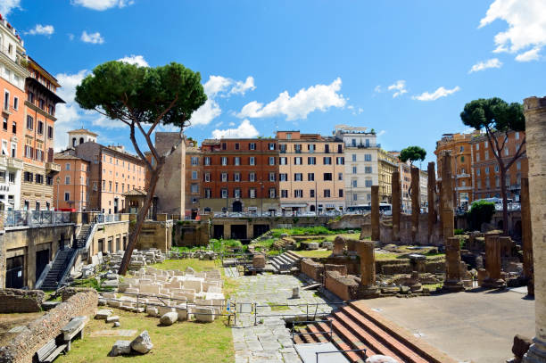 istock Largo di Torre Argentina. Ancient ruins in Rome, Italy 961607356