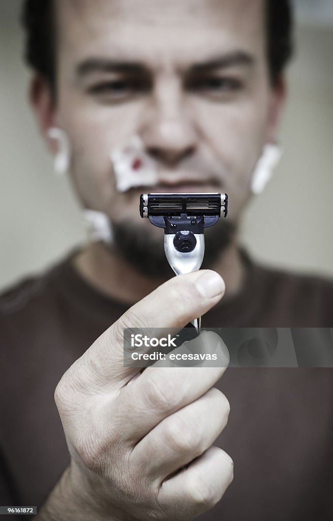 En colère au blunt Lame de rasoir - Photo de Colère libre de droits