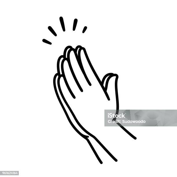 Praying Hands Drawing Stock Illustration - Download Image Now - Praying, Hand, Icon Symbol