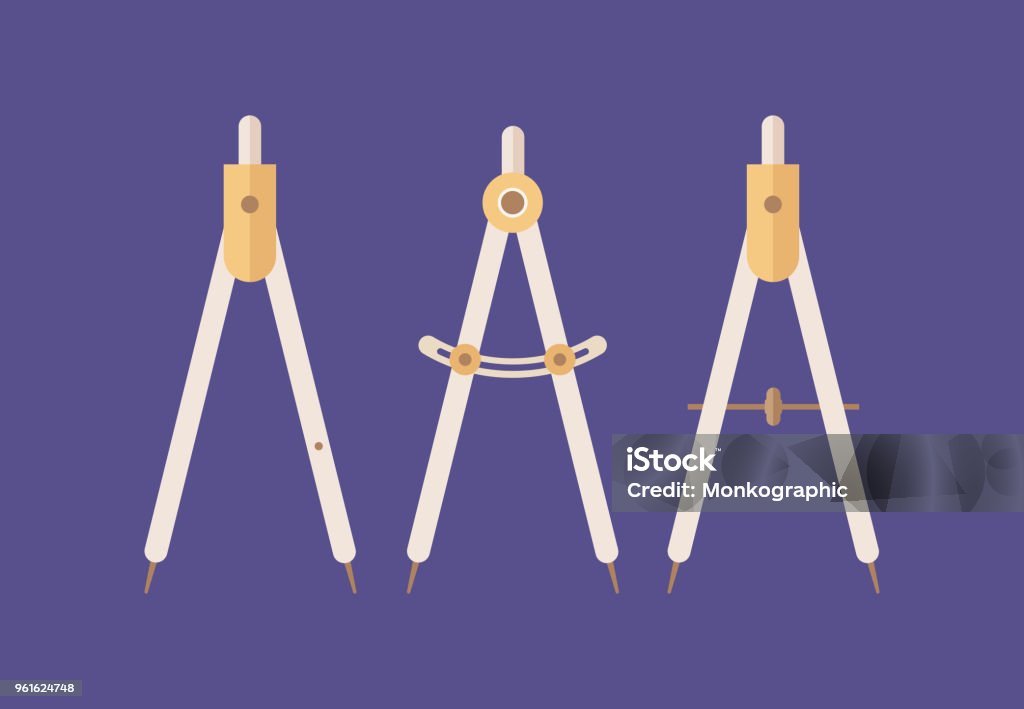 Compasses Screw Type Concept Of Education Three Drawing Compass Dividers Screw Compasses ...