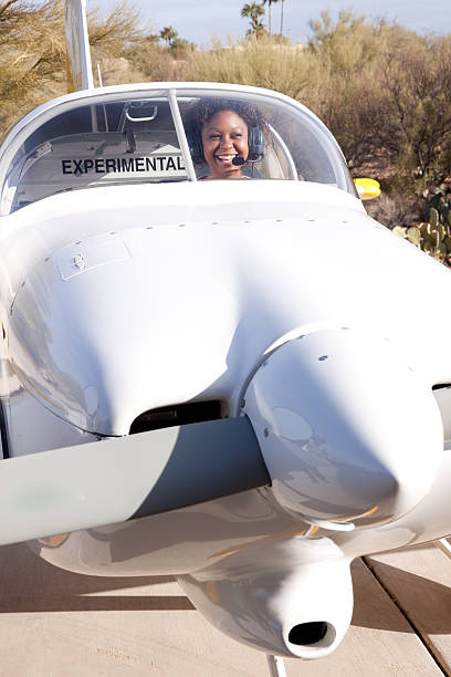 Młody African American pilot – zdjęcie