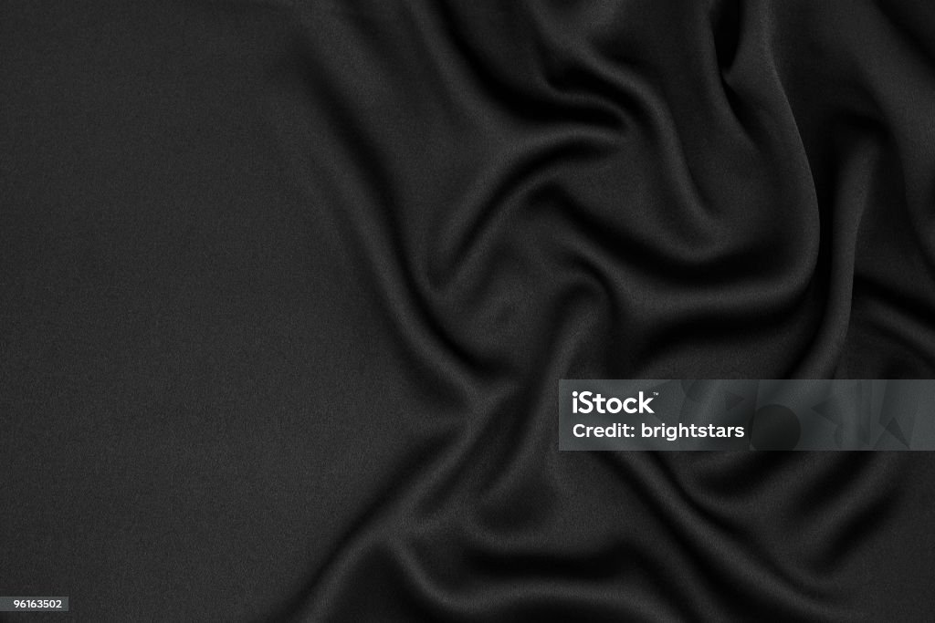Wavy black satin  Abstract Stock Photo