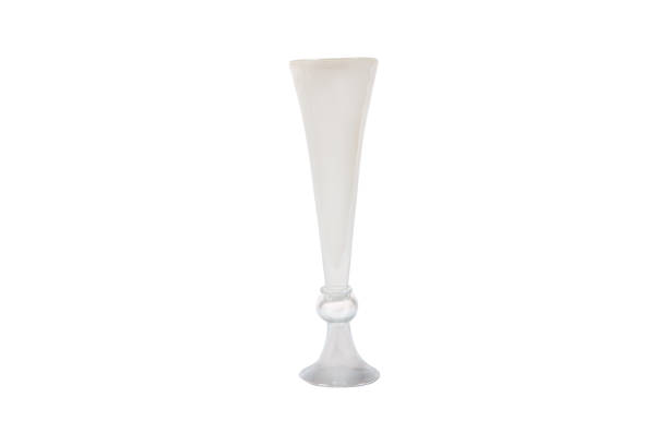 istock Elegant glass vase isolated on a white background (glass, empty, vase) 961641096