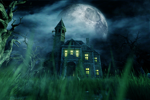 Haunted house,3d illustration