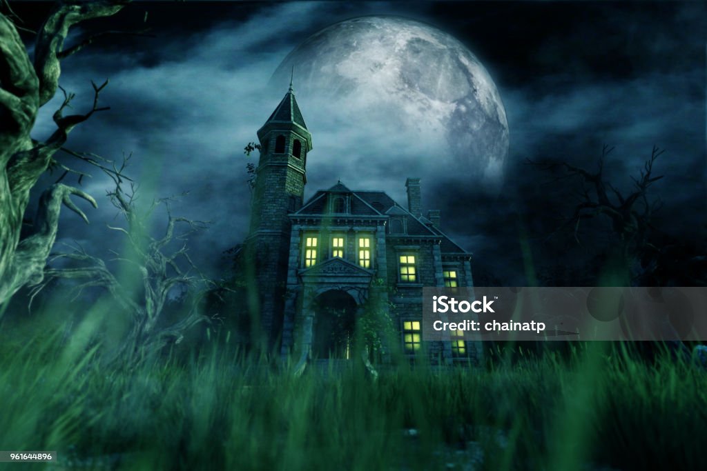 Haunted house - Foto de stock de Assustador royalty-free