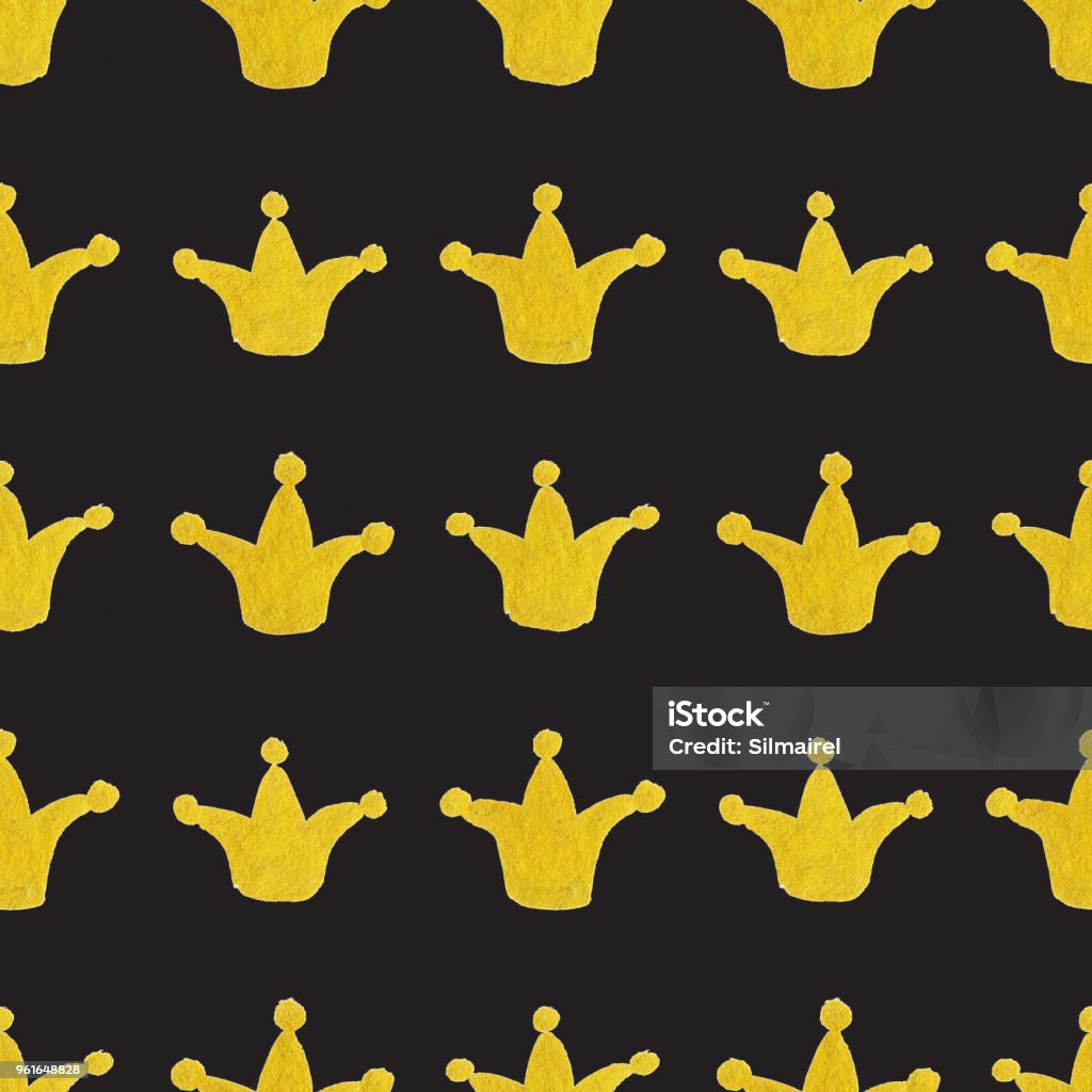 Golden Crown Pattern Gold Golden Crown Seamless Pattern Texture Background Stock ...