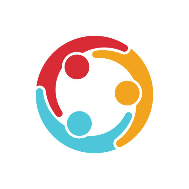 People Family logo Social media network people logo Unity stock illustrations