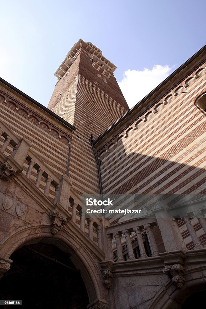 Verona Torre dei Lamberti - Lizenzfrei Farbbild Stock-Foto