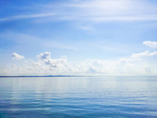 istock Blue sea with island and sky in Thailand 961655880