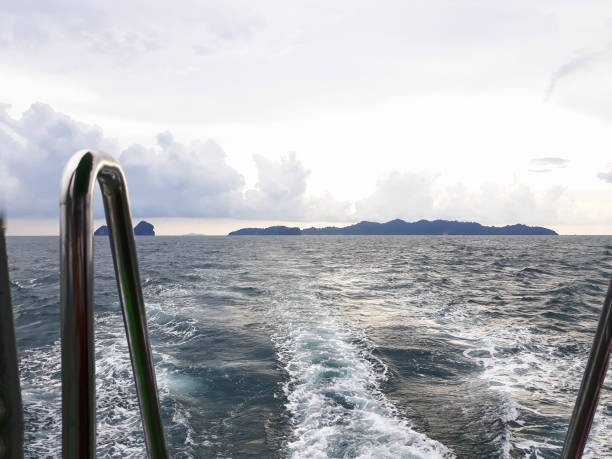istock Blue sea with island and sky in Thailand 961656134