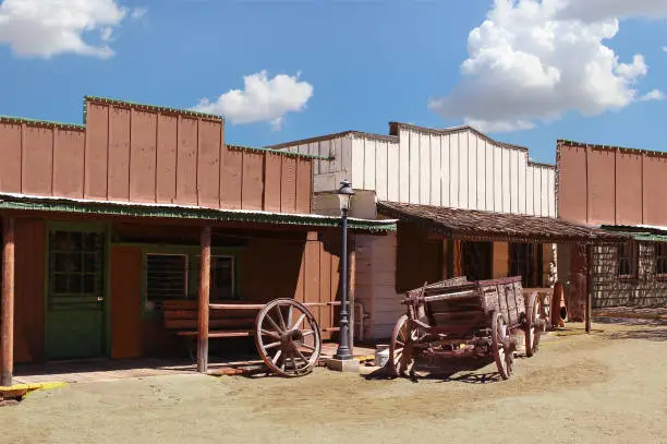 Old Wild West desert cowboy town