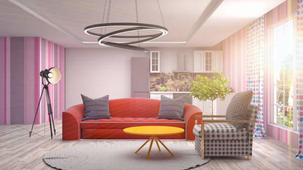 istock Interior living room. 3d illustration 961671990