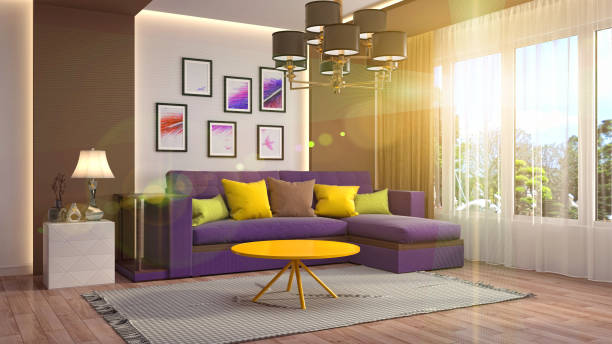 istock Interior living room. 3d illustration 961672196