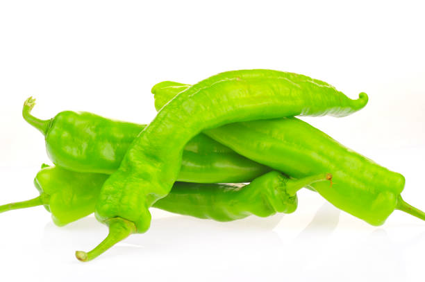 istock Isolated in the white background of green pepper 961672548