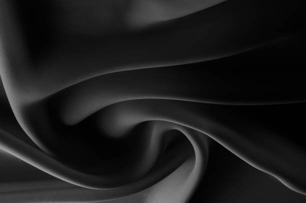 istock silk fabric is transparent, black and white. this material contains a coarser texture, a more rigid drapery and a slight peeping effect. We recommend using this fabric for your convenience. 961677202