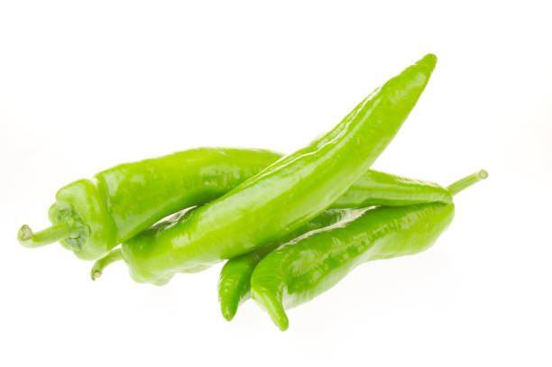 istock Isolated in the white background of green pepper 961678264