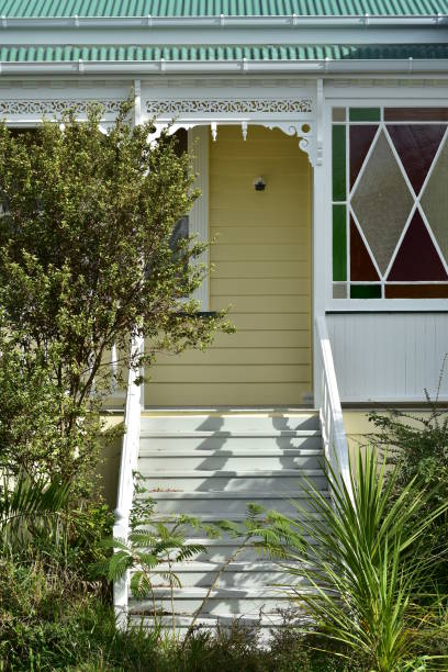 istock Classic wooden villa stairs 961686914