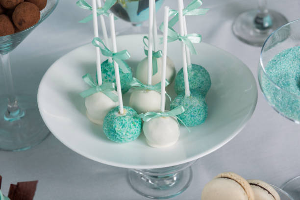 istock on a plate many multi-colored pop cake on a festive table, wedding candy bar 961690788