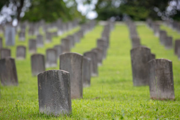 istock Rows of Confederate Tombstones 961693744