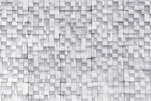 istock Abstract background from white small brick pattern wall. Vintage and retro decoration as wallpaper. Picture for add text message. Backdrop for design art work. 961694908