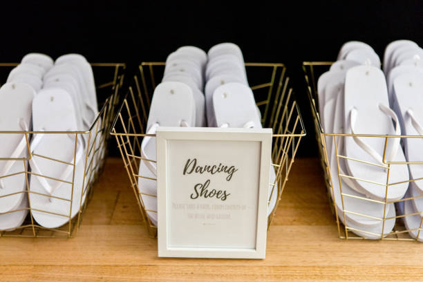 istock Shot of wedding reception dinner table decoration 961696696