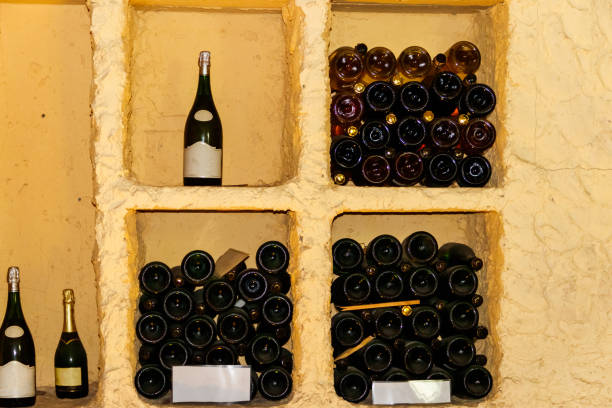 istock Champagne bottles in a wine cellar 961700470