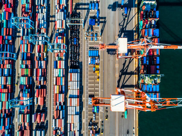 istock Pier with lots of containers. 961701824