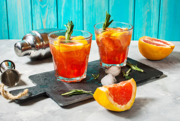 istock Grapefruit and rosemary gin cocktail, refreshing drink with ice 961704230
