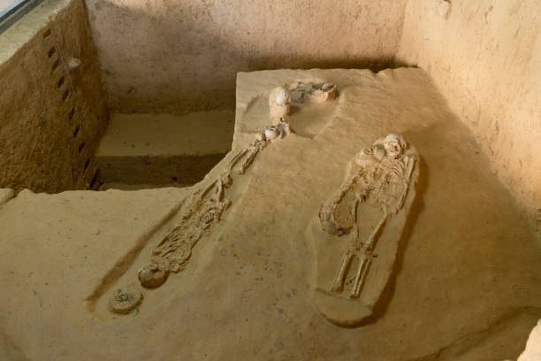 istock grave burial skeleton near Mueang Sing Historical Park 961713326