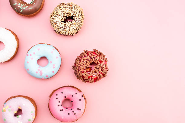 istock Set of donuts covered with glaze 961715728