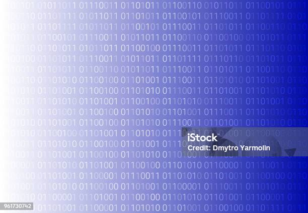Binary Code Pattern Digital Technology Background Abstract Matrix ...